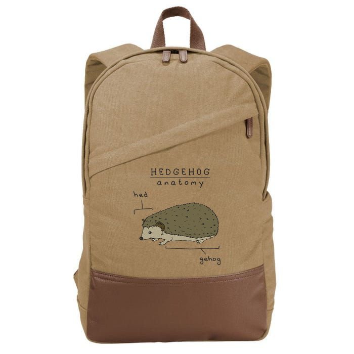 Hedgehog cute Hedgehogs Cotton Canvas Backpack