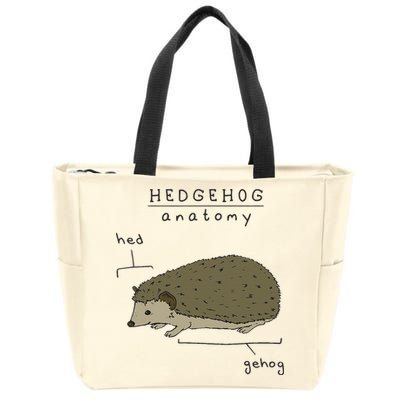 Hedgehog cute Hedgehogs Zip Tote Bag