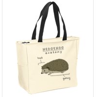 Hedgehog cute Hedgehogs Zip Tote Bag