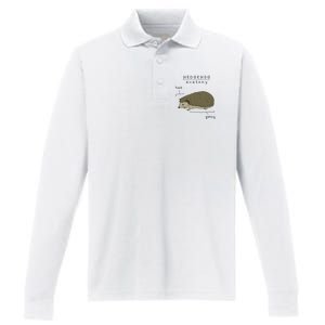 Hedgehog cute Hedgehogs Performance Long Sleeve Polo