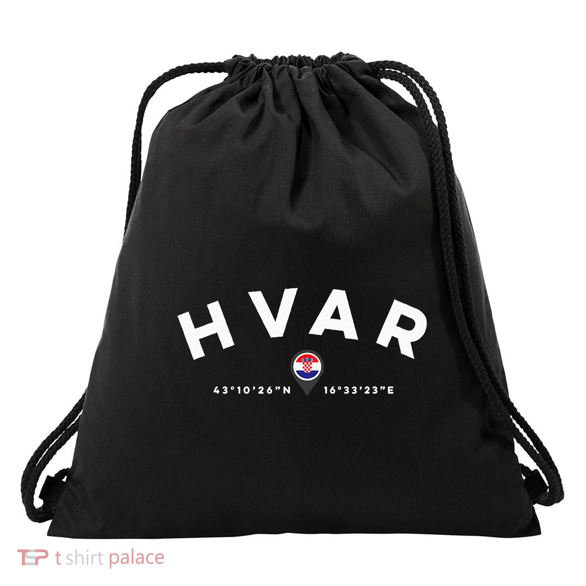 Hvar Croatia Drawstring Bag