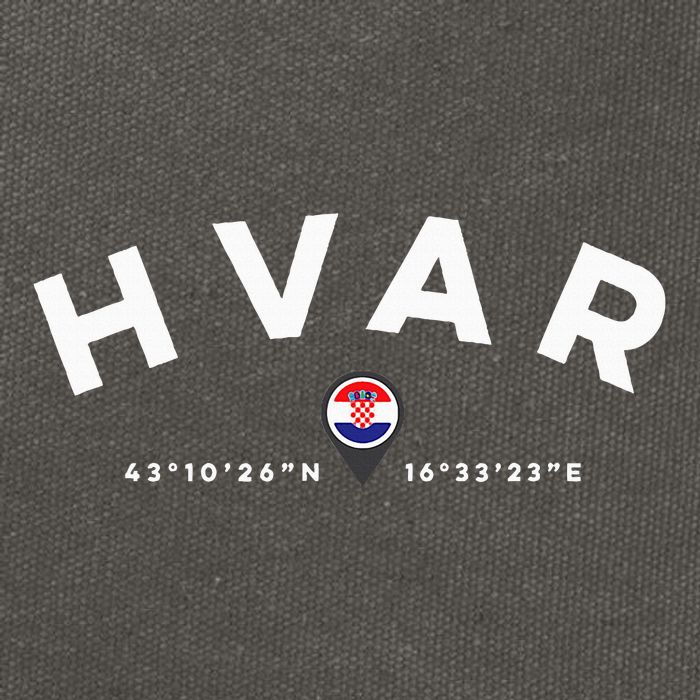 Hvar Croatia Cotton Canvas Backpack
