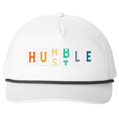 Hustle Cool Humble Odometer Motivational Snapback Five-Panel Rope Hat