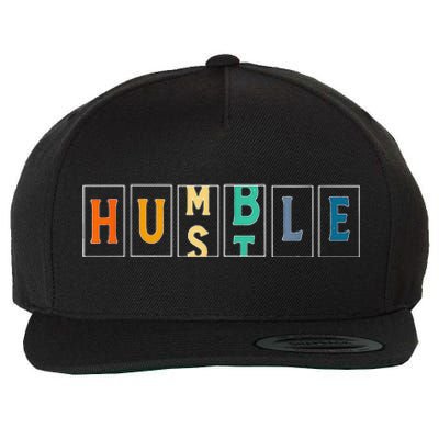 Hustle Cool Humble Odometer Motivational Wool Snapback Cap