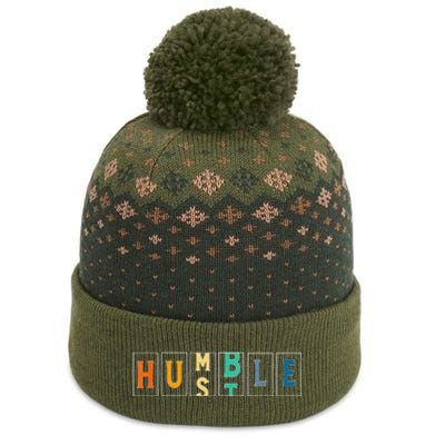 Hustle Cool Humble Odometer Motivational The Baniff Cuffed Pom Beanie