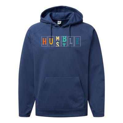 Hustle Cool Humble Odometer Motivational Performance Fleece Hoodie