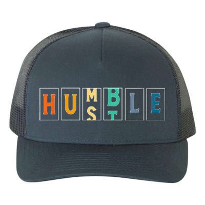 Hustle Cool Humble Odometer Motivational Yupoong Adult 5-Panel Trucker Hat