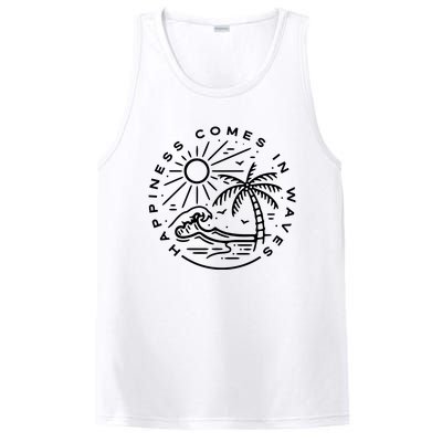 Happiness Comes In Waves Ocean Summer Vacation PosiCharge Competitor Tank