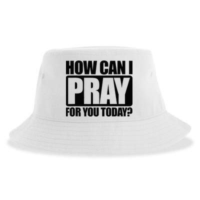 How Can I Pray For You Christian Faith Jesus Sustainable Bucket Hat