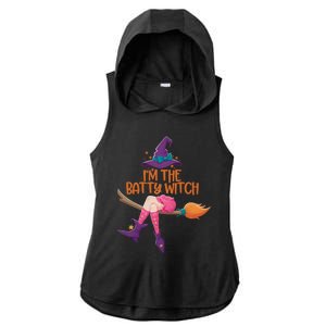 Halloween Costume IM The Batty Witch Family Matching Ladies PosiCharge Tri-Blend Wicking Draft Hoodie Tank