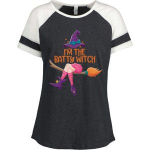 Halloween Costume IM The Batty Witch Family Matching Enza Ladies Jersey Colorblock Tee