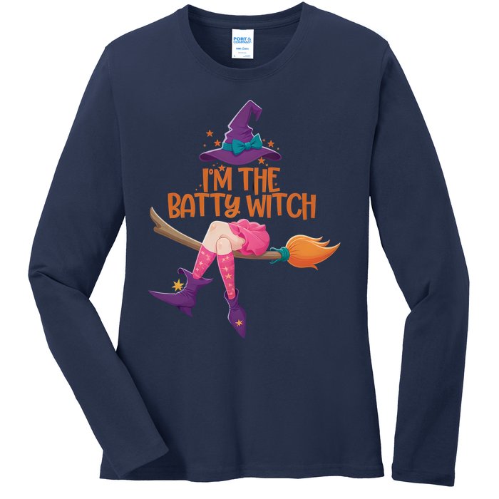 Halloween Costume IM The Batty Witch Family Matching Ladies Long Sleeve Shirt