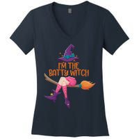 Halloween Costume IM The Batty Witch Family Matching Women's V-Neck T-Shirt