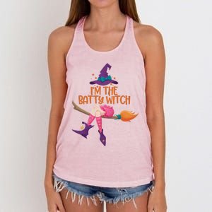 Halloween Costume IM The Batty Witch Family Matching Women's Knotted Racerback Tank