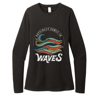 Happiness Comes In Waves  Vacation  Ocean Womens CVC Long Sleeve Shirt