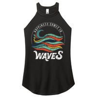 Happiness Comes In Waves  Vacation  Ocean Women's Perfect Tri Rocker Tank