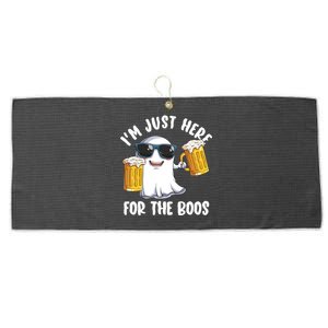 Halloween Costumes Im Just Here For The Boos Beer Gift Large Microfiber Waffle Golf Towel