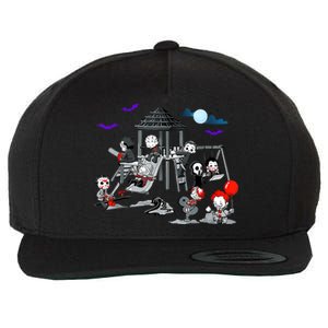 Horror Clubhouse In Park Halloween Costume Gift Wool Snapback Cap