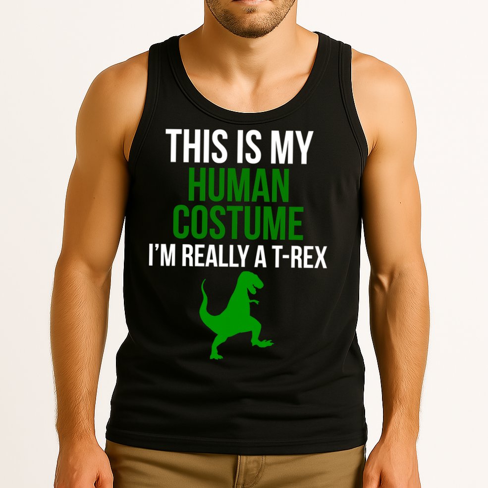Human Costume I'm Really A TRex Funny Halloween Tank Top