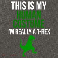 Human Costume I'm Really A TRex Funny Halloween Cotton Canvas Backpack
