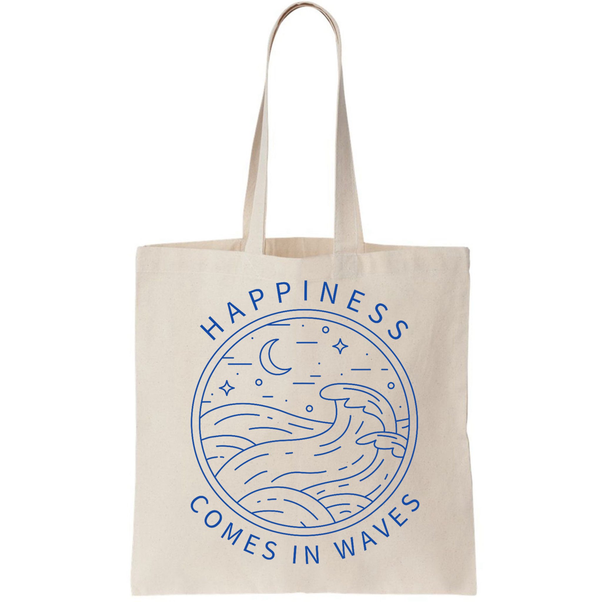 Happiness Comes In Waves Wave Surfer Surf Ocean Beach Lover Bag