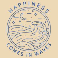 Happiness Comes In Waves Wave Surfer Surf Ocean Beach Lover Zip Tote Bag