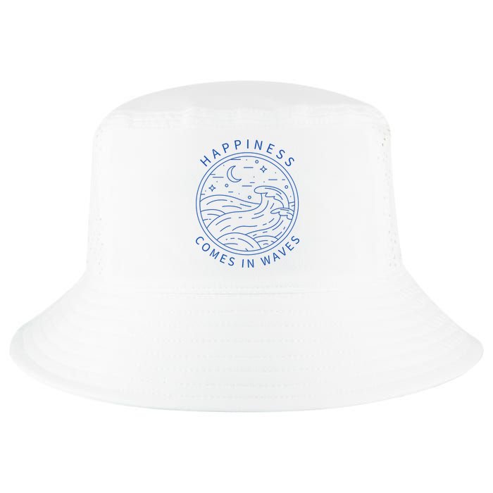 Happiness Comes In Waves Wave Surfer Surf Ocean Beach Lover Cool Comfort Performance Bucket Hat