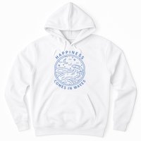 Happiness Comes In Waves Wave Surfer Surf Ocean Beach Lover Hoodie