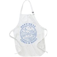 Happiness Comes In Waves Wave Surfer Surf Ocean Beach Lover Apron
