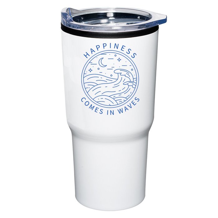 Happiness Comes In Waves Wave Surfer Surf Ocean Beach Lover Tumbler
