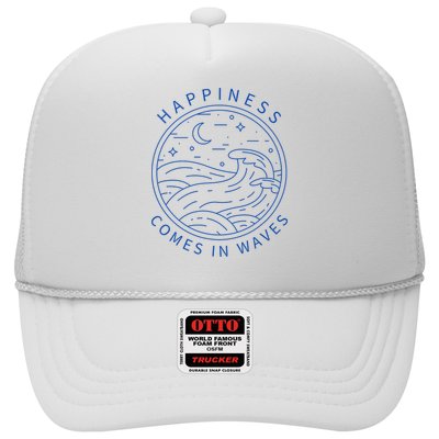 Happiness Comes In Waves Wave Surfer Surf Ocean Beach Lover Hat
