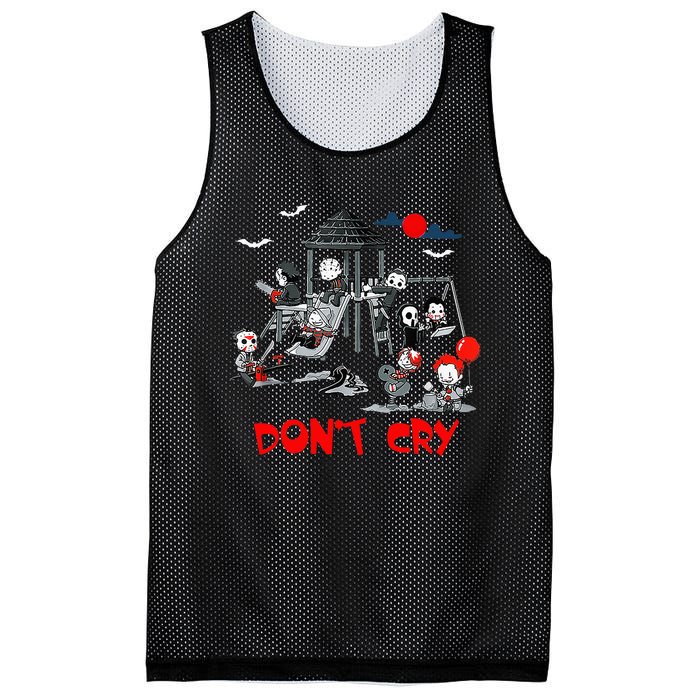 Horror Clubhouse In Park Halloween Costume Gift Mesh Reversible Basketball Jersey Tank