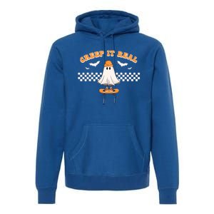 Halloween Creep it Real Ghost Skater Premium Hoodie