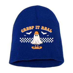 Halloween Creep it Real Ghost Skater Short Acrylic Beanie