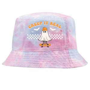 Halloween Creep it Real Ghost Skater Tie-Dyed Bucket Hat