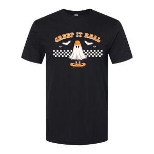 Halloween Creep it Real Ghost Skater Softstyle CVC T-Shirt