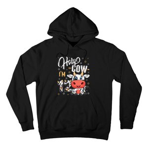 Holy Cow I'm Twelve 12 Year Old Cow Farm Theme 12th Birthday Hoodie