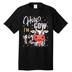 Holy Cow I'm Twelve 12 Year Old Cow Farm Theme 12th Birthday Tall T-Shirt