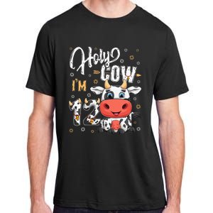 Holy Cow I'm Twelve 12 Year Old Cow Farm Theme 12th Birthday Adult ChromaSoft Performance T-Shirt