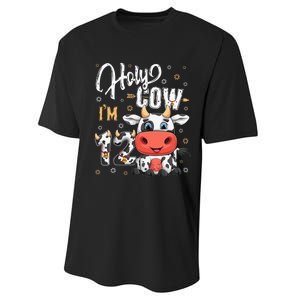 Holy Cow I'm Twelve 12 Year Old Cow Farm Theme 12th Birthday Performance Sprint T-Shirt