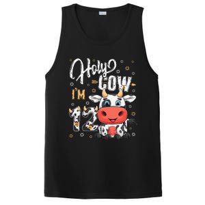 Holy Cow I'm Twelve 12 Year Old Cow Farm Theme 12th Birthday PosiCharge Competitor Tank