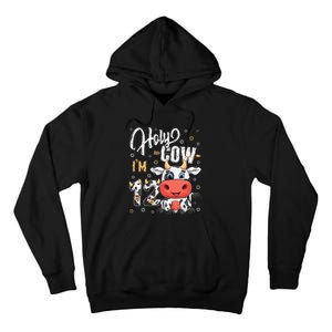 Holy Cow I'm Twelve 12 Year Old Cow Farm Theme 12th Birthday Tall Hoodie