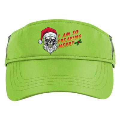 Halloween Christmas I Am So Freaking Merry Funny Skeleton Gift Adult Drive Performance Visor