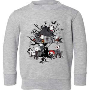 Horror Clubhouse In Park Halloween Costume Gift Toddler Sweatshirt