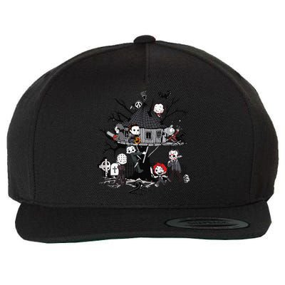 Horror Clubhouse In Park Halloween Costume Gift Gift Wool Snapback Cap