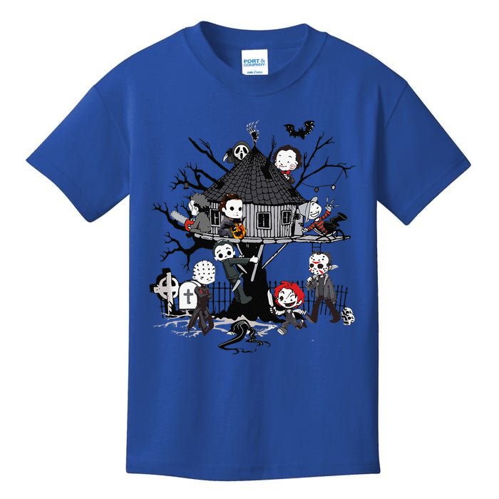 Horror Clubhouse In Park Halloween Costume Gift Gift Kids T-Shirt