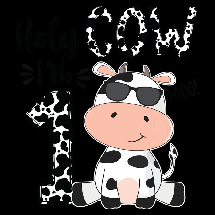 Holy Cow Im 1 Birthday 1st Cow Farm Animals Bday Doggie Tank