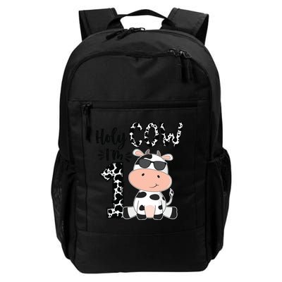 Holy Cow Im 1 Birthday 1st Cow Farm Animals Bday Backpack