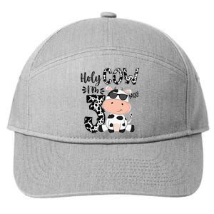 Holy Cow Im 3 Birthday Boy 3rd Cow Farm Animals Bday 7-Panel Snapback Hat