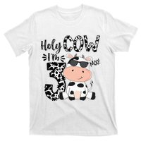 Holy Cow Im 3 Birthday Boy 3rd Cow Farm Animals Bday T-Shirt